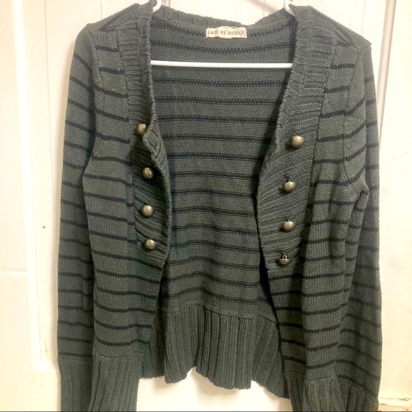 Love by design striped cardigan size large - Picture 1 of 4